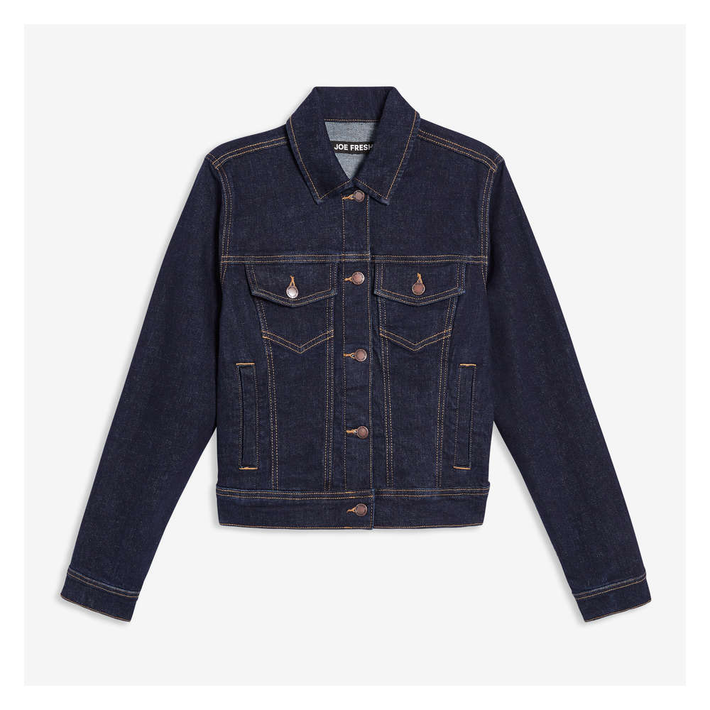 Dark washed denim sales jacket